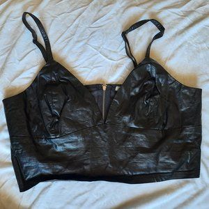 FAUX LEATHER BRALETTE